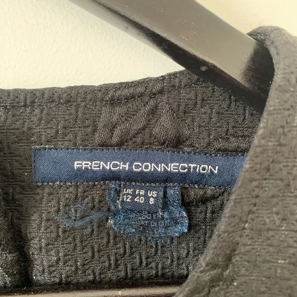 French Connection Black Textured Sheath Dress - Picture 3 of 8